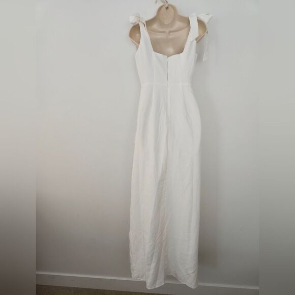 NWT Your Sweetie White Tie-Strap Column Maxi Dress Lulus - Picture 5 of 6